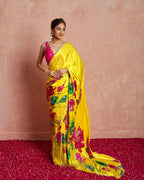 Yellow Ready-to-Wear Saree for Women – Elegant Pre-Stitched Ethnic Wear