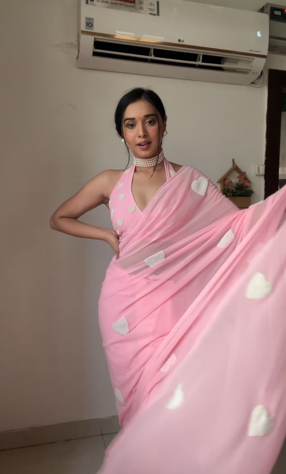 Pink Ready-to-Wear Saree for Women – Pre-Stitched Elegant Ethnic Wear