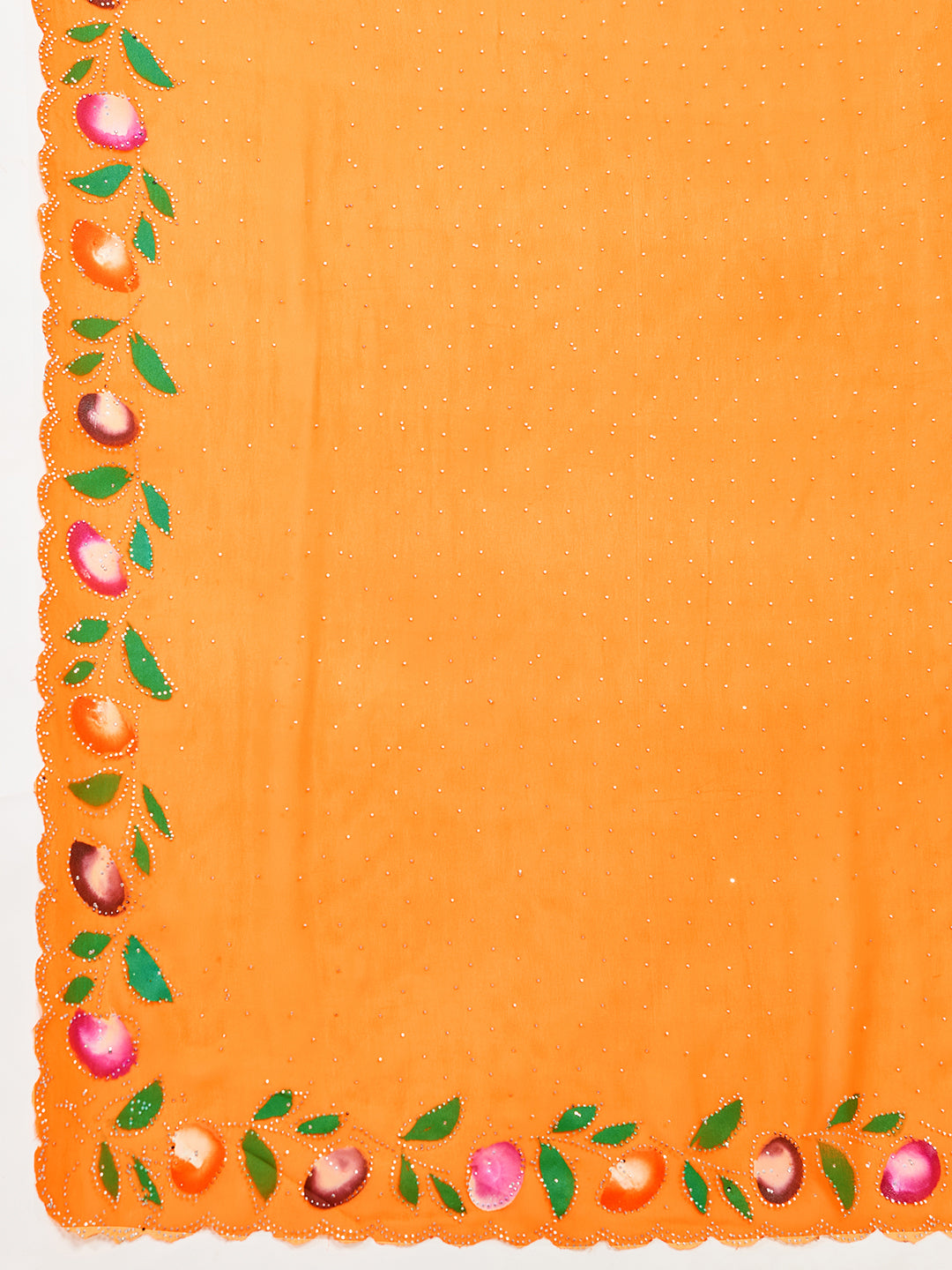 Mustard Georgette Soft Saree with Floral Brush Print & Intricate Border – Elegant Pastel Saree for Festive & Daily Wear