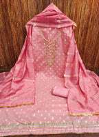 Jacquard with Handwork Dress Material for Women Embroidered Unstitched Woman Salwar Suit Dress Material With Cotton Dupatta