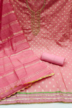 Jacquard with Handwork Dress Material for Women Embroidered Unstitched Woman Salwar Suit Dress Material With Cotton Dupatta
