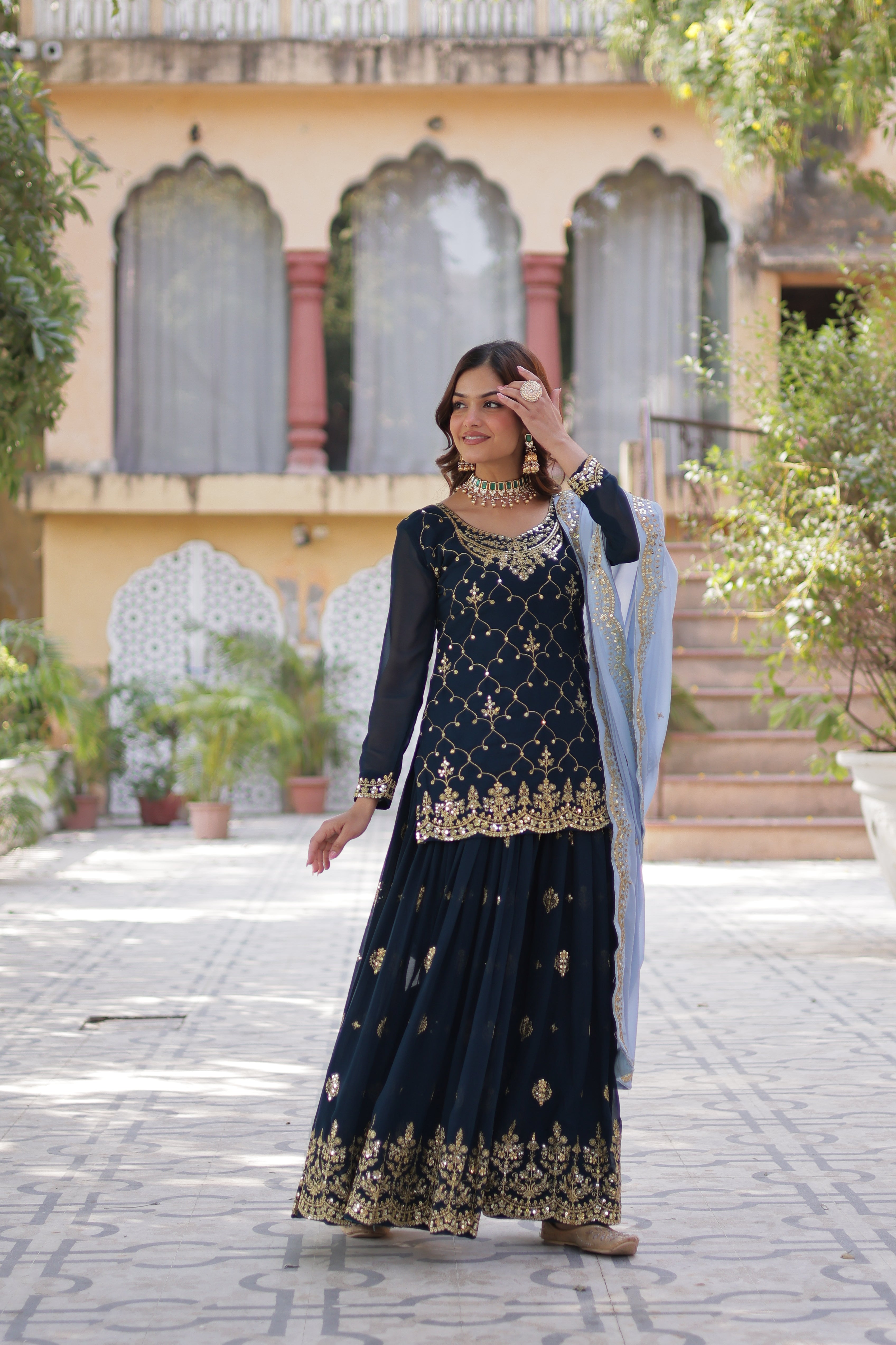 Women’s Blue Georgette Salwar Suit – Stylish & Comfortable Ethnic Wear