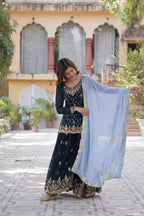 Women’s Blue Georgette Salwar Suit – Stylish & Comfortable Ethnic Wear