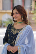 Women’s Blue Georgette Salwar Suit – Stylish & Comfortable Ethnic Wear