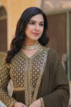 Women’s Mahendi Georgette Kurti Set – Stylish & Comfortable Ethnic Wear