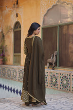 Women’s Mahendi Georgette Kurti Set – Stylish & Comfortable Ethnic Wear