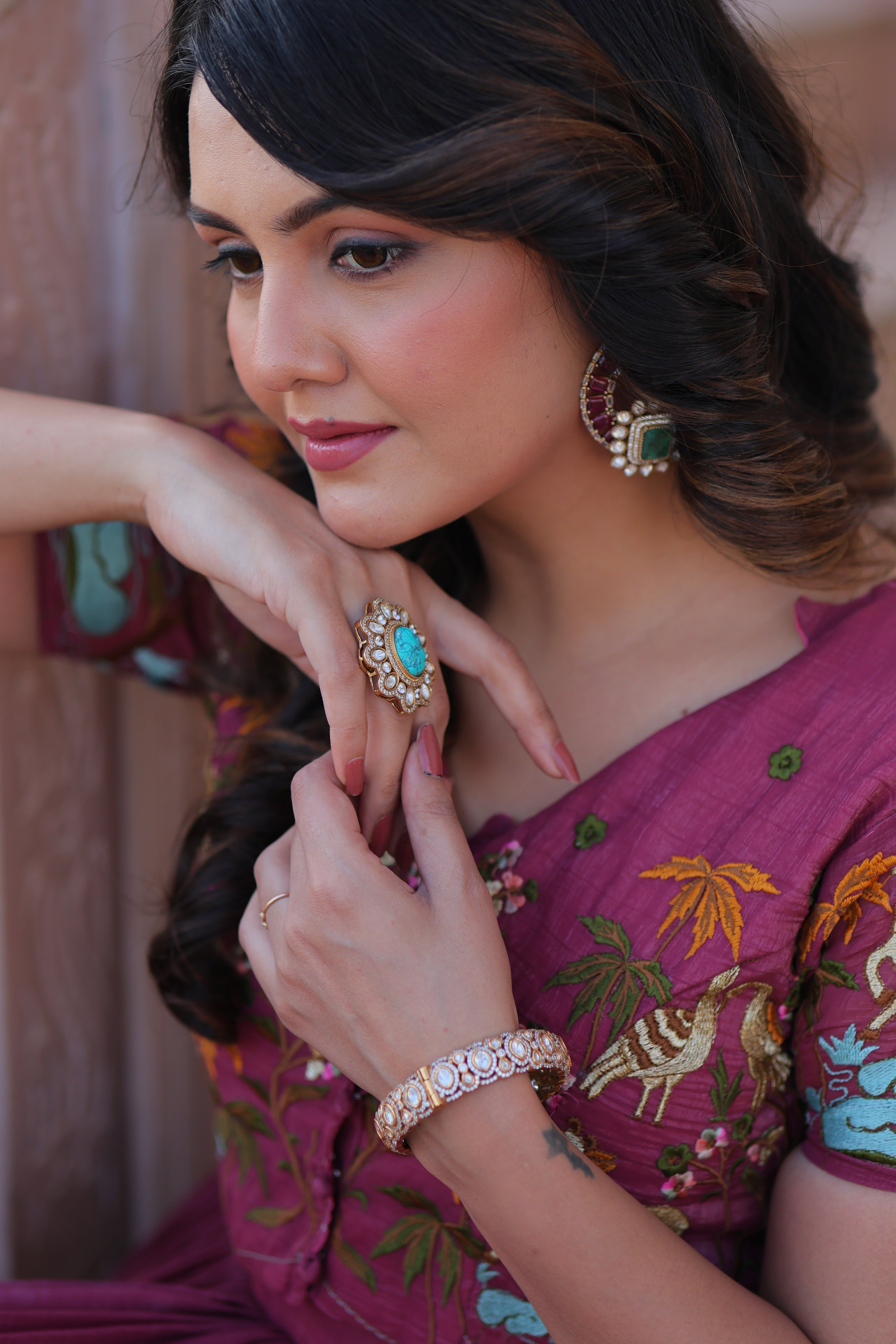 Women’s Onion Georgette Gown – Elegant Designer Party Wear