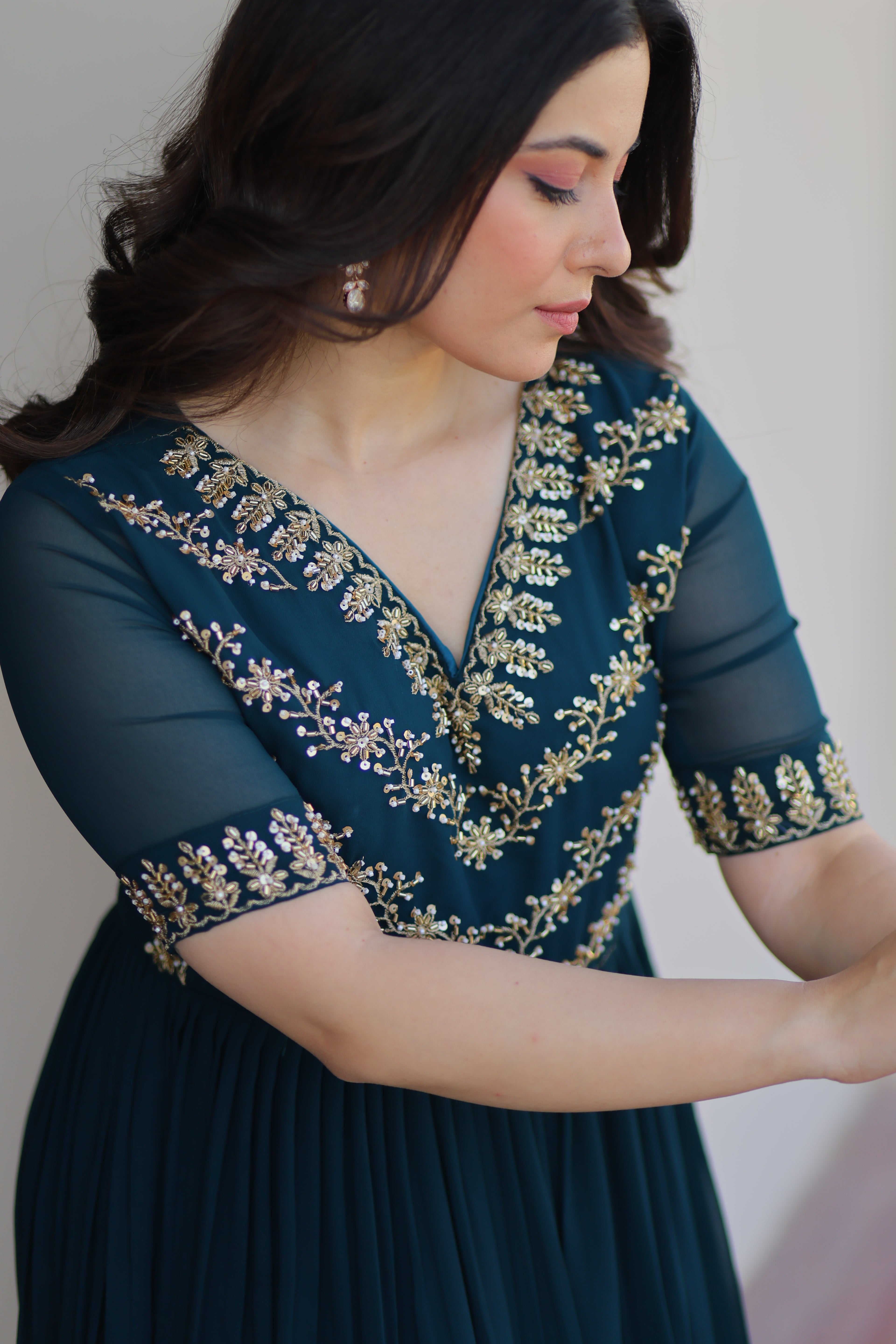 Women’s Rama Georgette Gown – Elegant Designer Party Wear