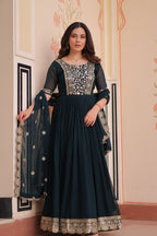 Women’s Rama Georgette Gown – Elegant Designer Party Wear