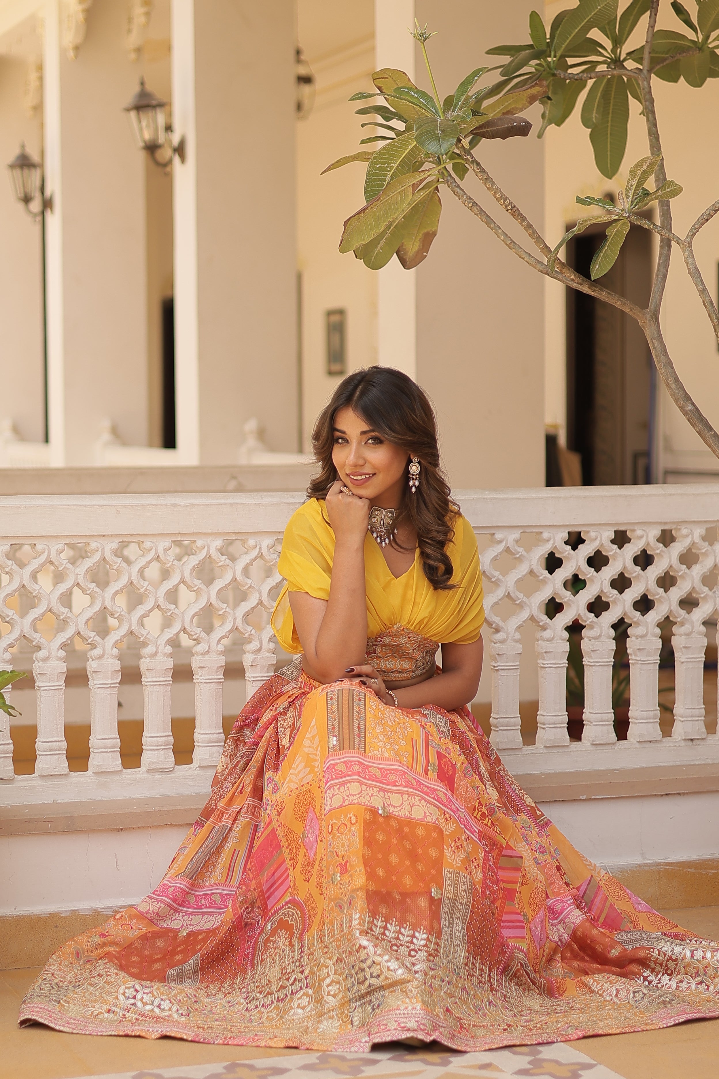 Women’s Yellow Silk Lehenga Choli– Elegant Designer Party Wear (User Can Alter From 38''-44'')