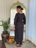 Elegant Women’s Black Kurta Set – Perfect for Festive & Party Wear