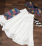 Elegant Frolic Cotton Lehenga Choli Set with Viscose Crochet Dupatta – Full-Stitched | Designer Back Blouse | Size 38-44