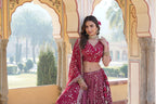 Stitched Pink Lehenga with Designer Blouse & Cut-Work Dupatta – Party Ready Set