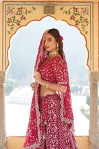 Stitched Pink Lehenga with Designer Blouse & Cut-Work Dupatta – Party Ready Set