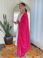 Women’s White Viscose Embroidered Straight Kurta Set with BSY Pant & Silk Blend Laced Dupatta