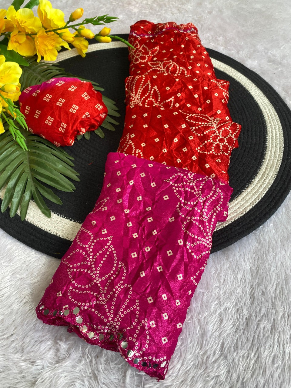 TRENDY NEW MOSS SILK SHADED ORANGE SAREE