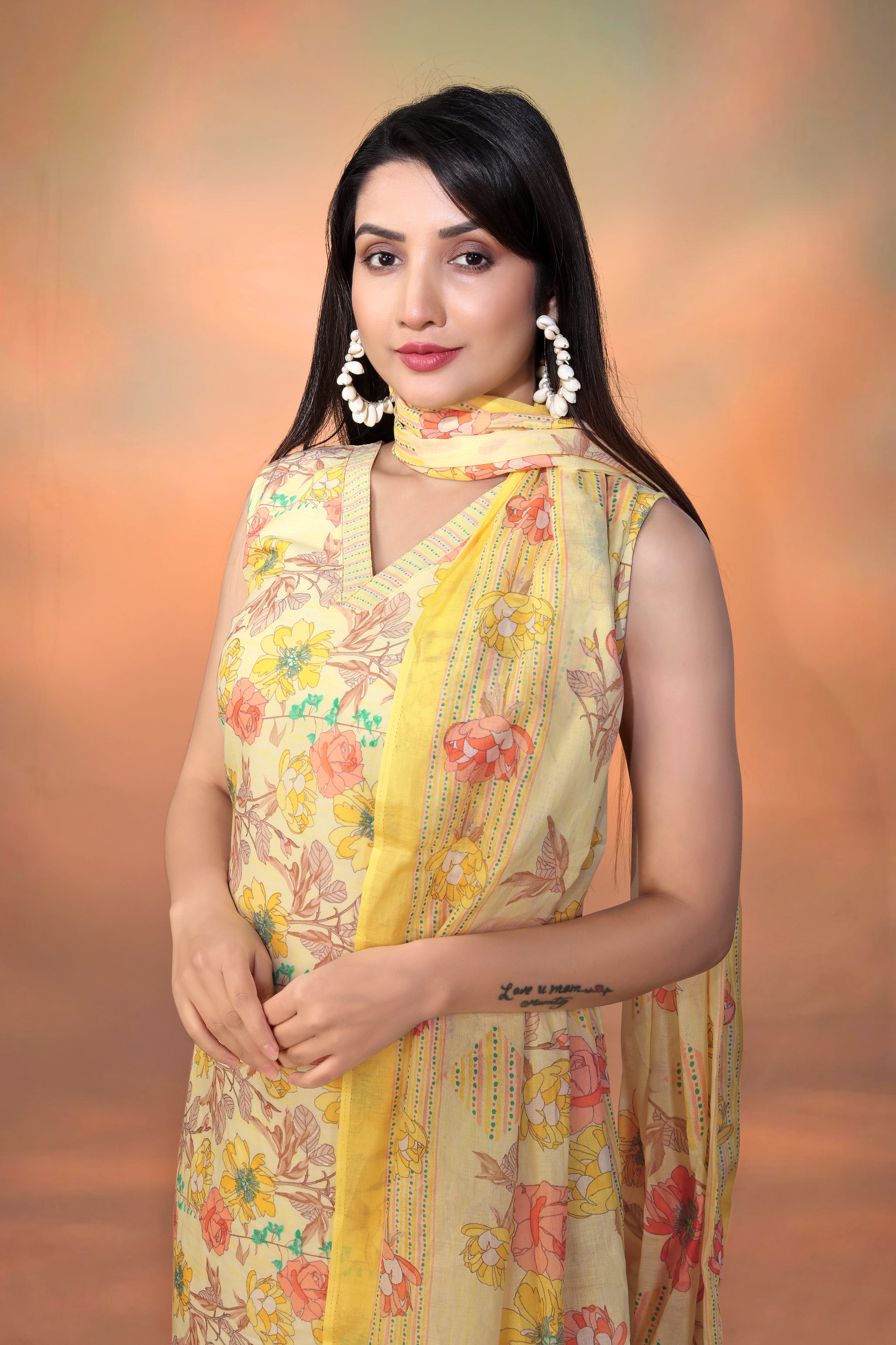 Women’s Yellow Pure Cambric Cotton Straight Kurta – Perfect for Festive & Casual Summer Wear