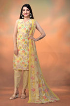 Women’s Yellow Pure Cambric Cotton Straight Kurta – Perfect for Festive & Casual Summer Wear