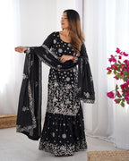 Women’s Black Georgette Kurta Set – Stylish & Elegant Ethnic Wear for Festive Occasions