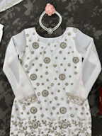 Women’s White Georgette Kurta Set – Stylish & Elegant Ethnic Wear for Festive Occasions