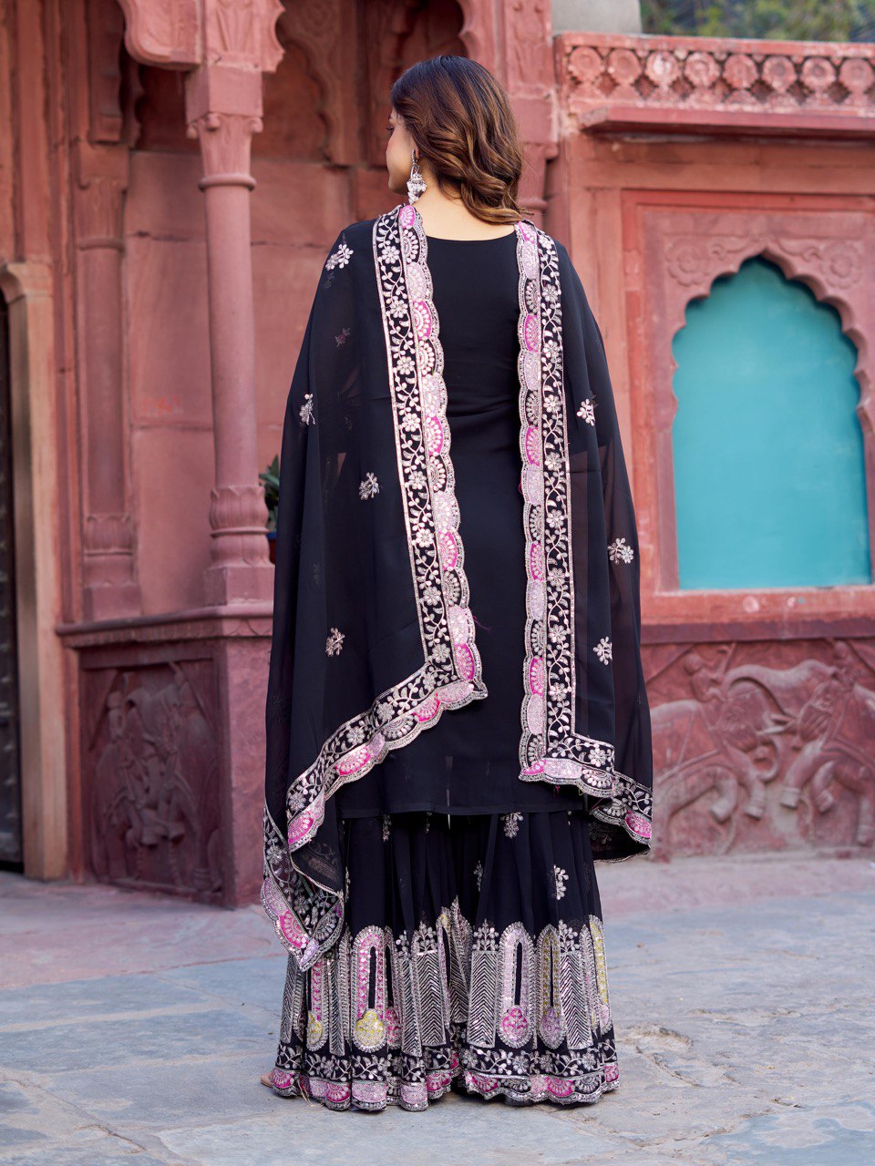 Women’s Black Georgette Salwar Suit – Graceful & Stylish Indian Attire