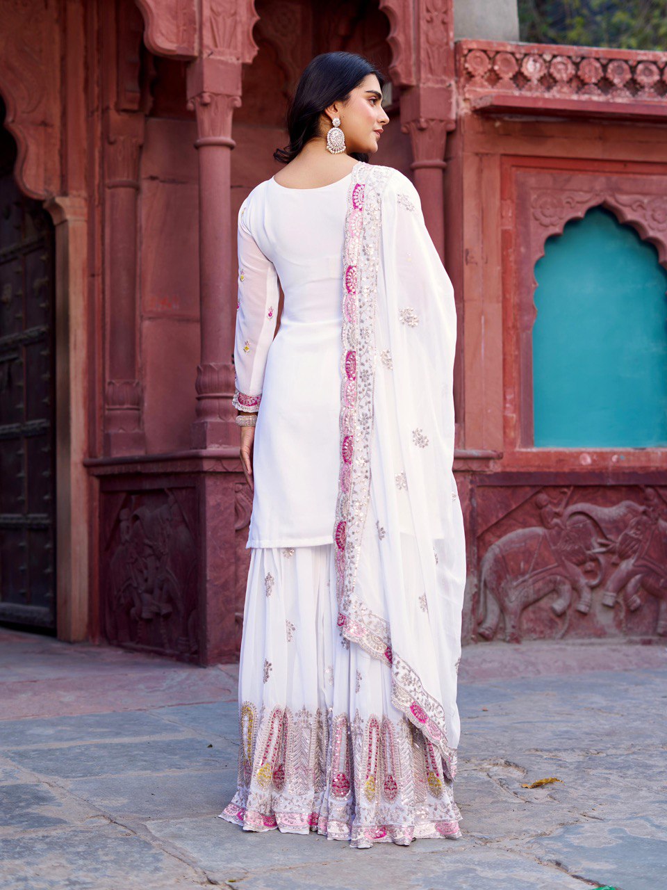 Women’s White Georgette Salwar Suit – Graceful & Stylish Indian Attire
