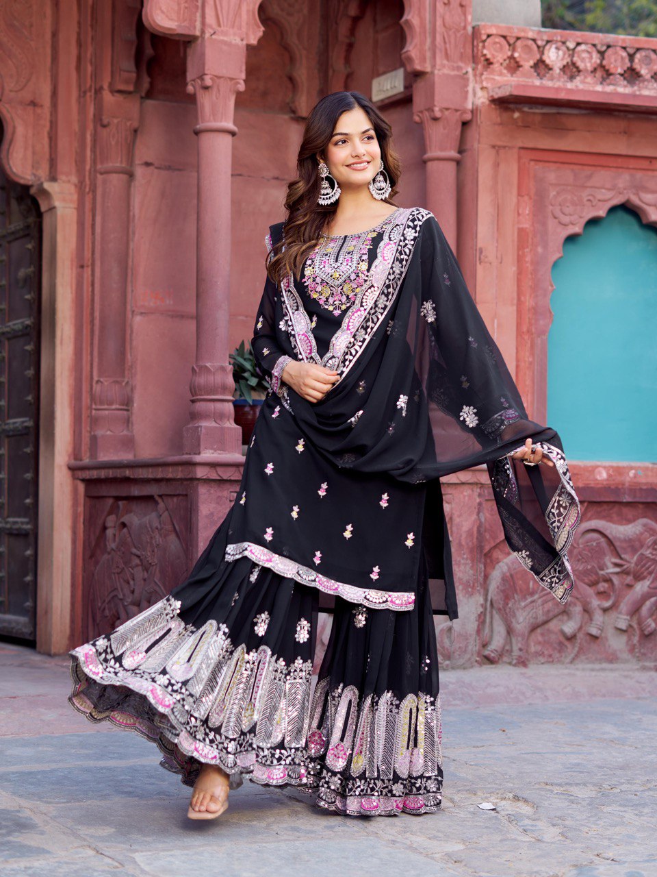 Women’s Black Georgette Salwar Suit – Graceful & Stylish Indian Attire