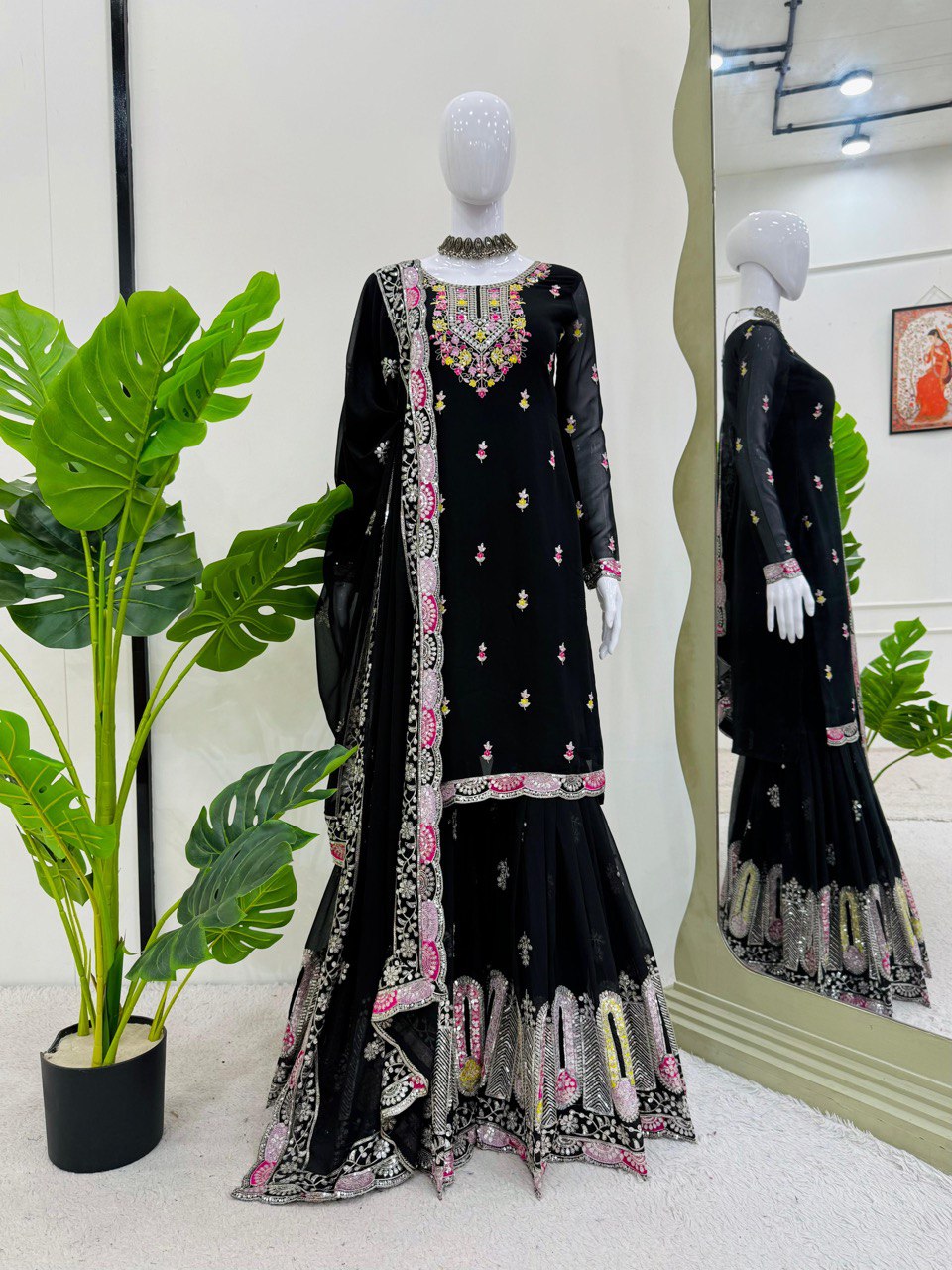 Women’s Black Georgette Salwar Suit – Graceful & Stylish Indian Attire
