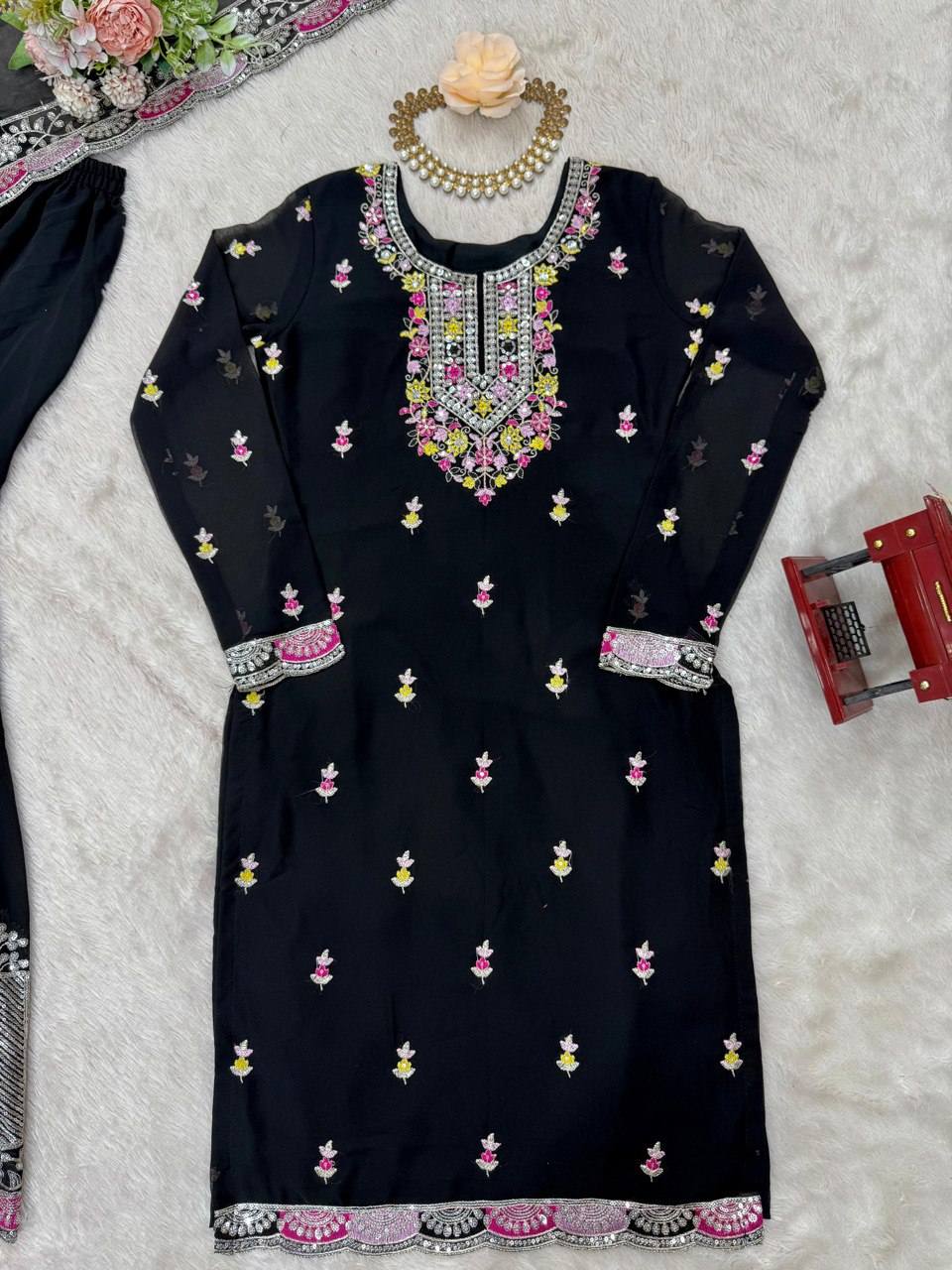 Women’s Black Georgette Salwar Suit – Graceful & Stylish Indian Attire