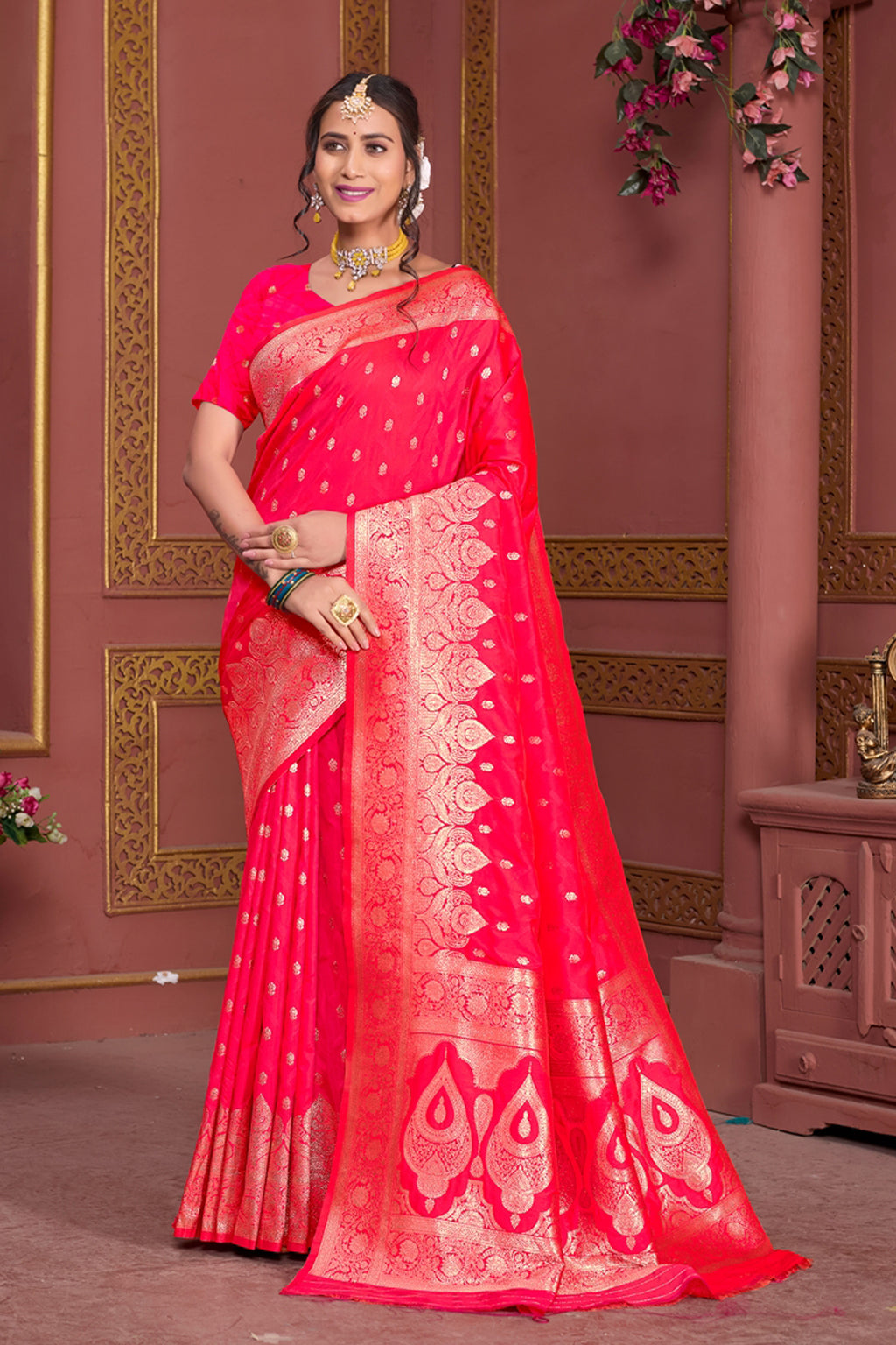 Rani Art Silk Saree for Women – Elegant Traditional Ethnic Wear