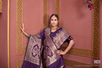 Wine Art Silk Saree for Women – Elegant Traditional Ethnic Wear