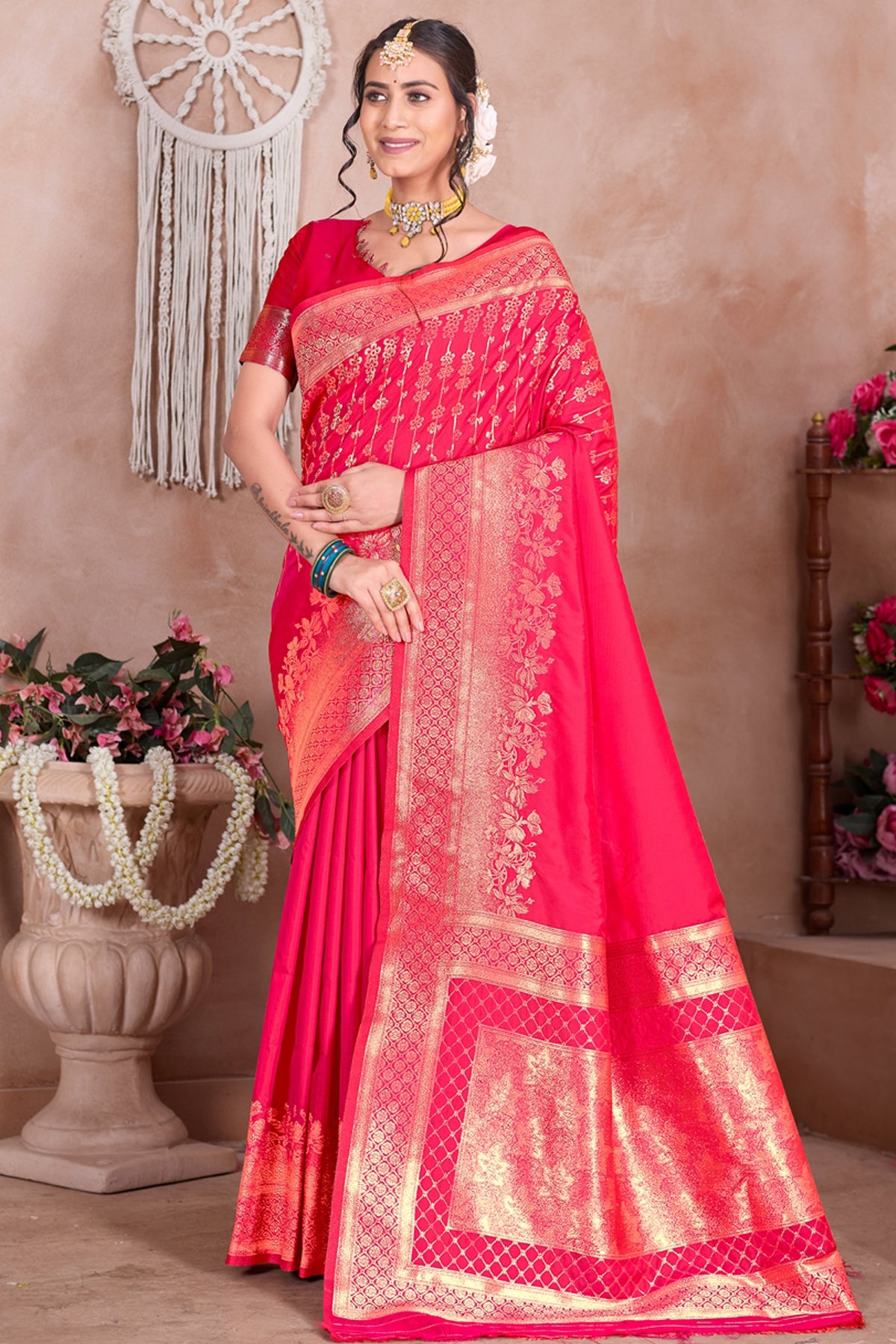 Rani Banarasi Silk Saree for Women – Traditional Ethnic Wear