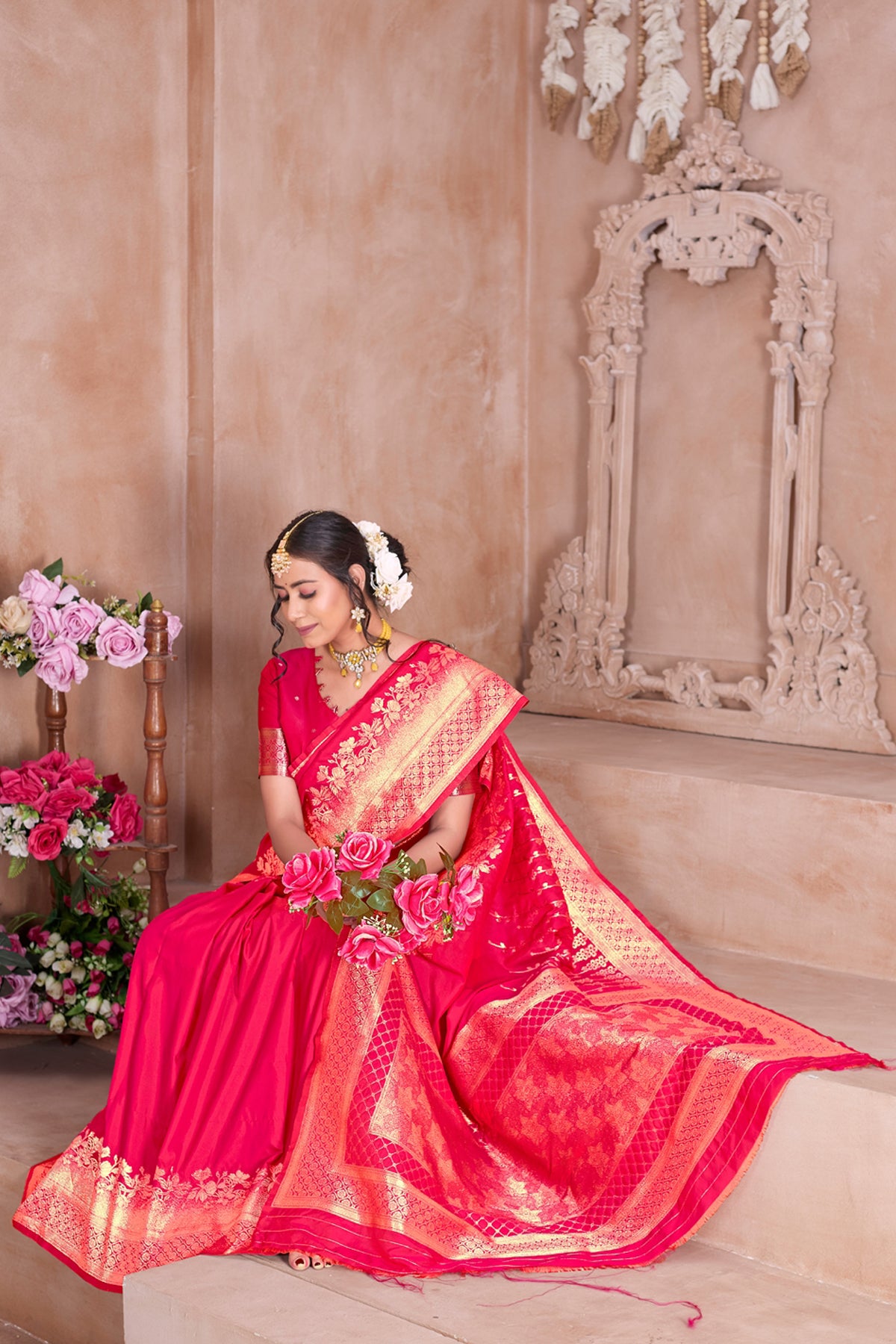 Rani Banarasi Silk Saree for Women – Traditional Ethnic Wear