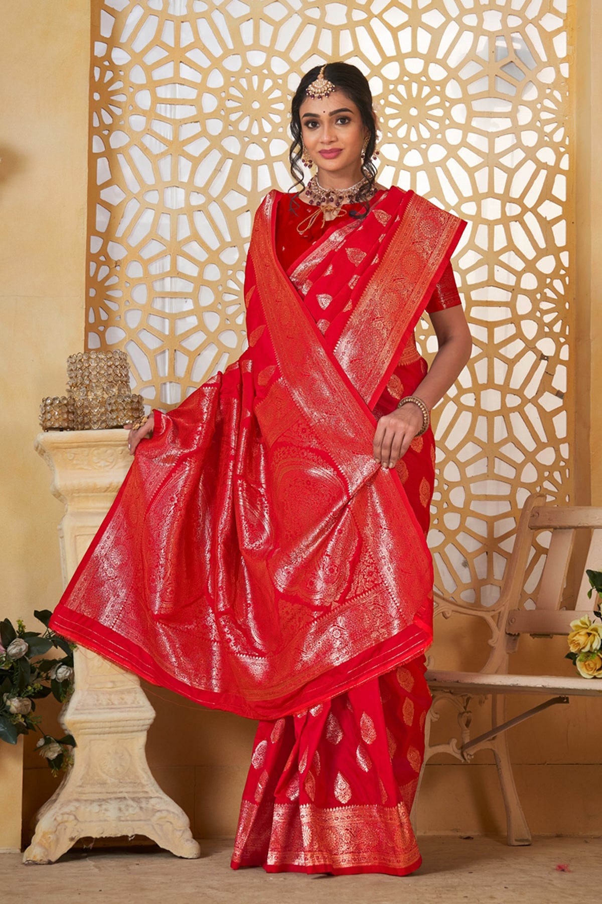 Rani Banarasi Silk Saree for Women – Elegant Ethnic Wear