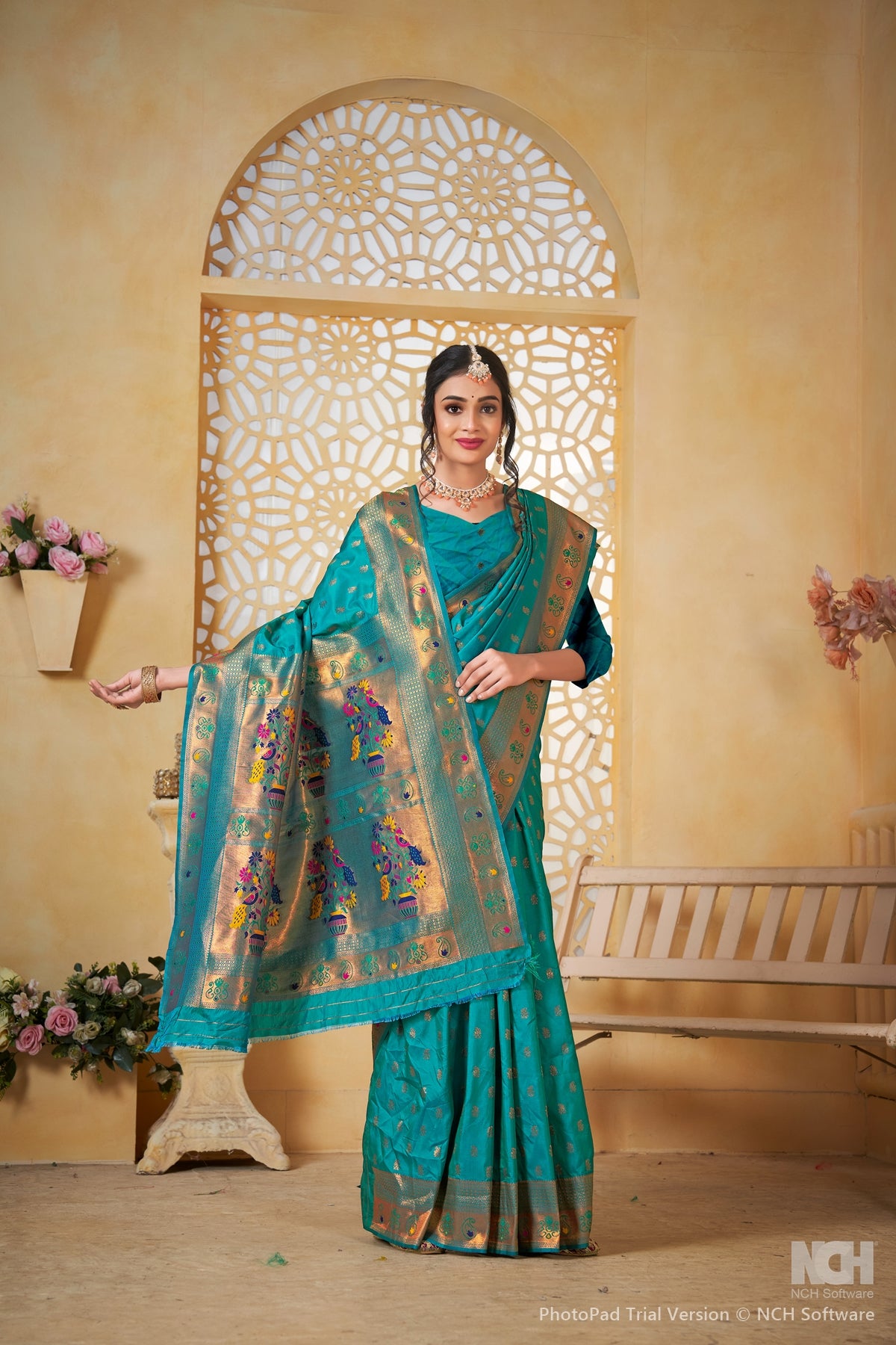 Rama Art Silk Banarasi Saree for Women – Traditional Ethnic Wear