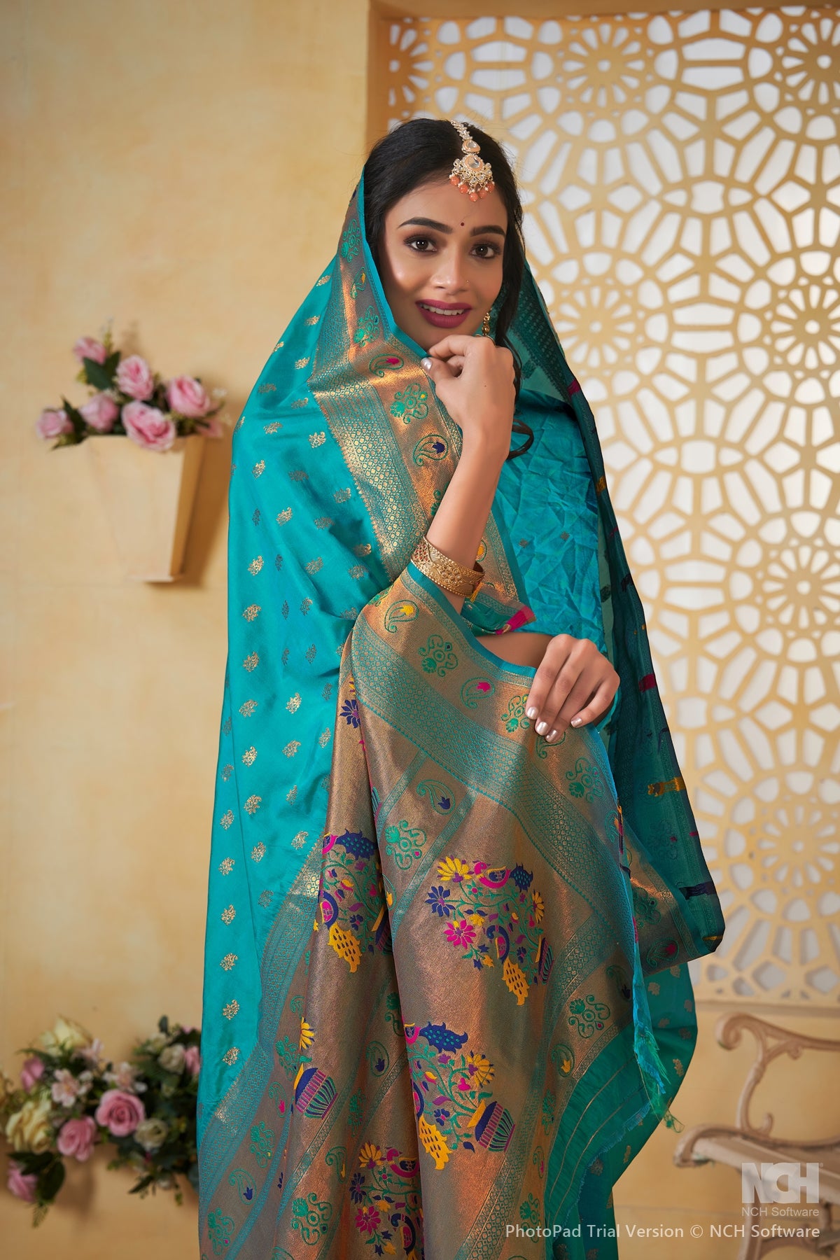 Rama Art Silk Banarasi Saree for Women – Traditional Ethnic Wear
