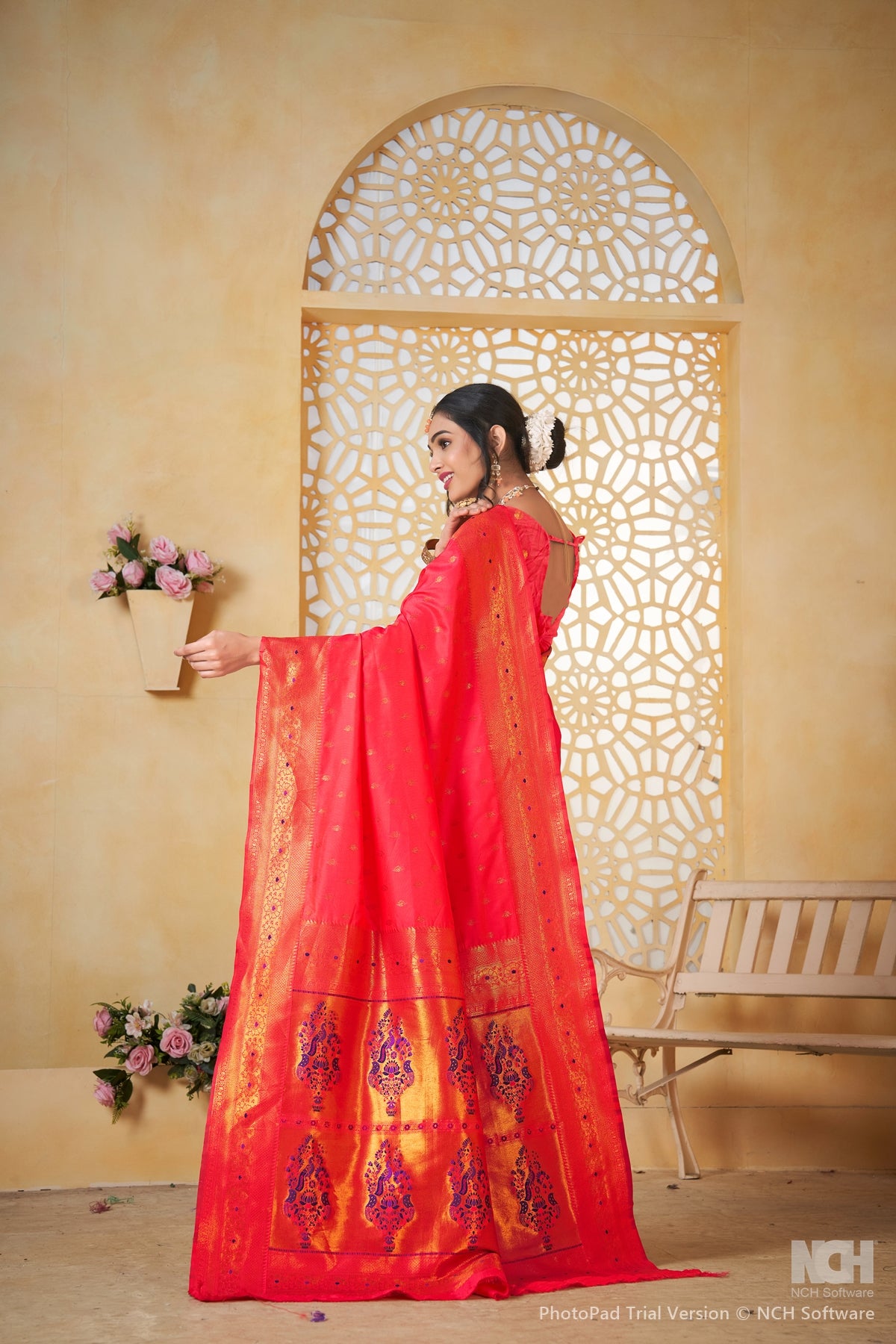 Pink Art Silk Saree for Women – Elegant Ethnic Wear with Rich Weaving