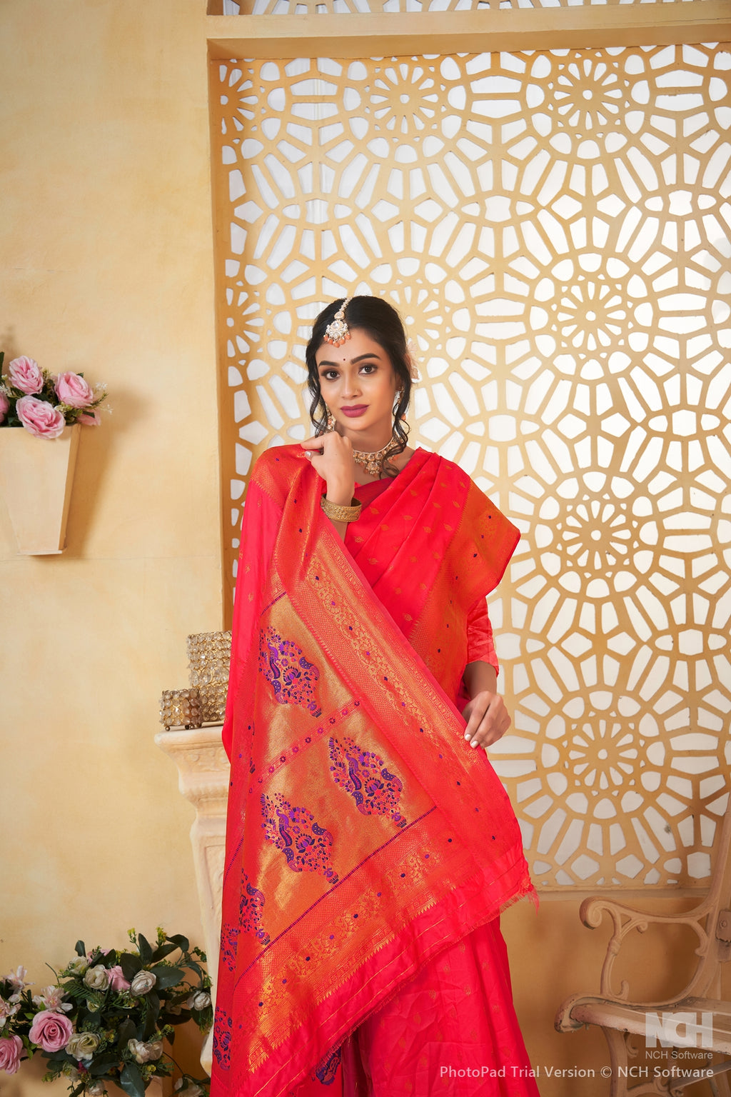 Pink Art Silk Saree for Women – Elegant Ethnic Wear with Rich Weaving
