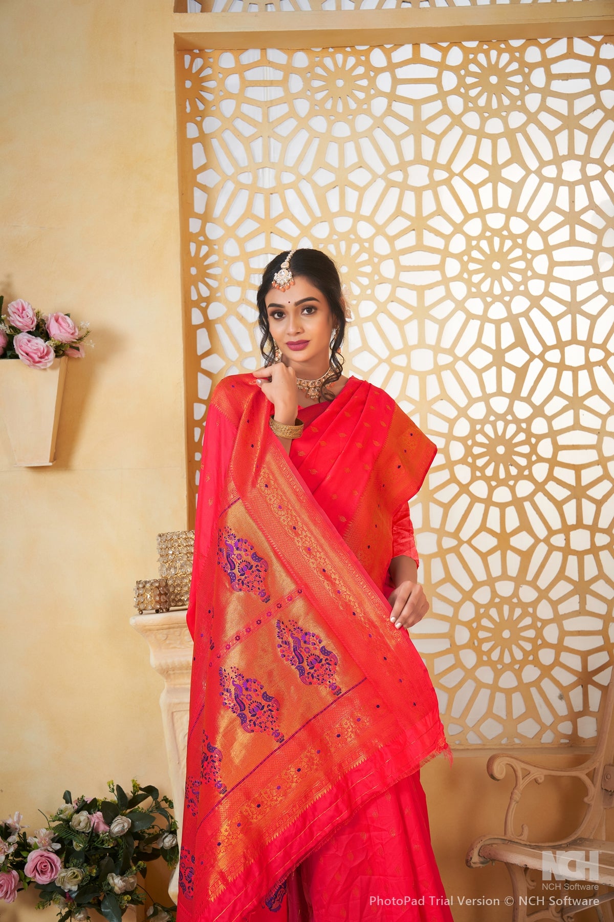 Pink Art Silk Saree for Women – Elegant Ethnic Wear with Rich Weaving