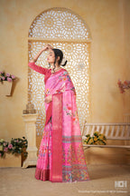 Pink Linen Saree for Women – Lightweight & Elegant Ethnic Wear