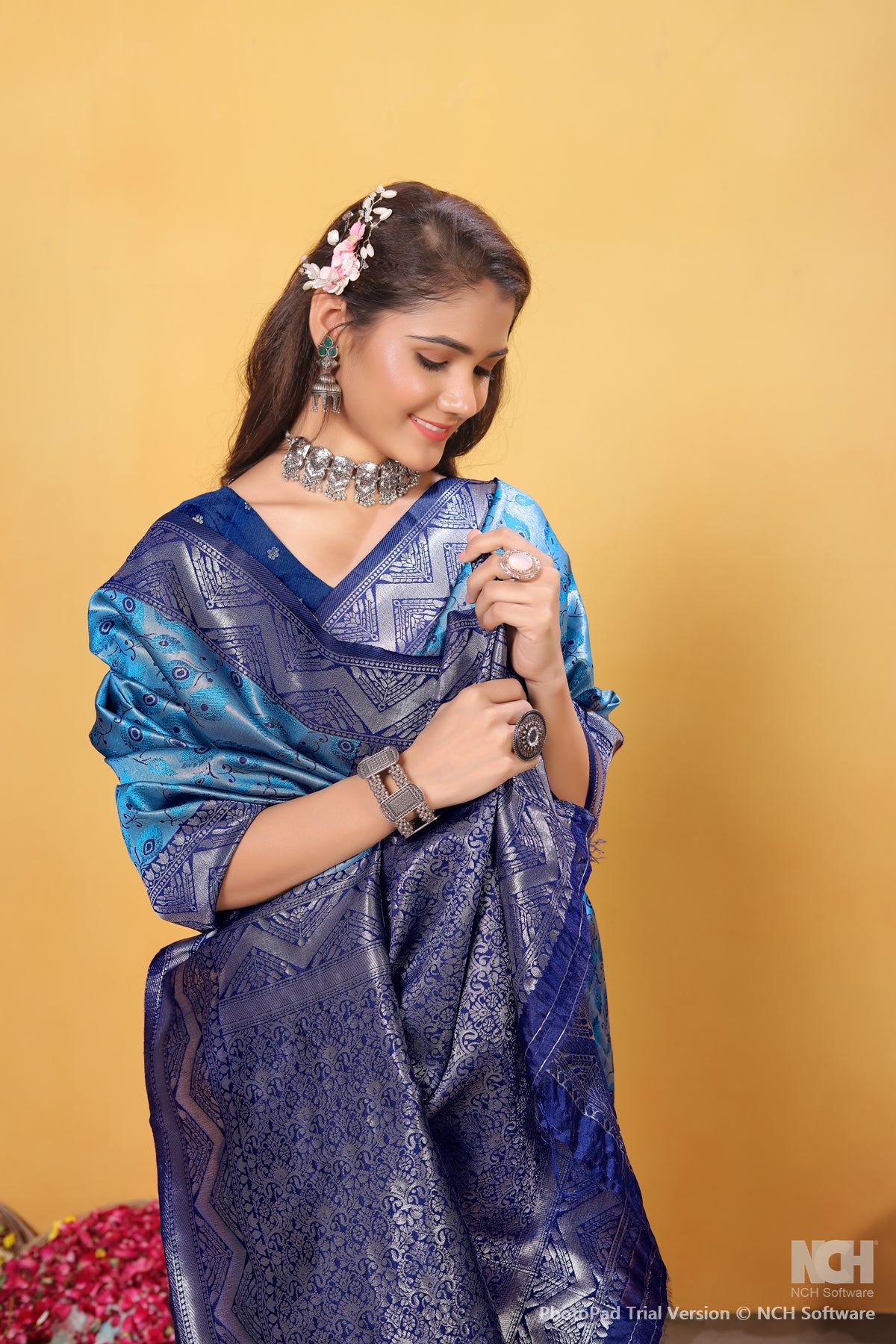Blue Silk Saree for Women – Traditional & Elegant Ethnic Wear