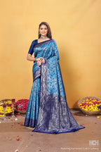 Blue Silk Saree for Women – Traditional & Elegant Ethnic Wear