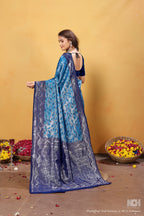 Blue Silk Saree for Women – Traditional & Elegant Ethnic Wear