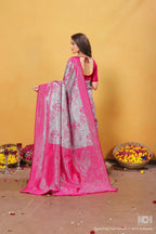 Magenta Silk Saree for Women – Traditional & Elegant Ethnic Wear