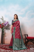 Maroon Silk Saree for Women – Traditional & Elegant Ethnic Wear