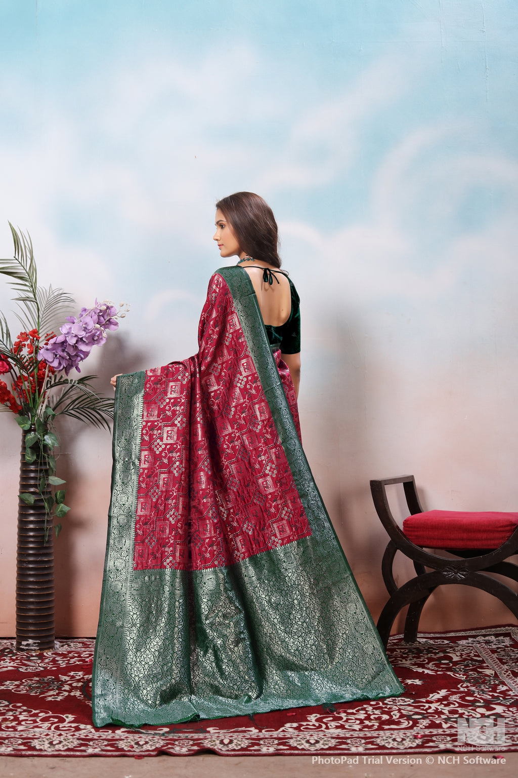 Maroon Silk Saree for Women – Traditional & Elegant Ethnic Wear
