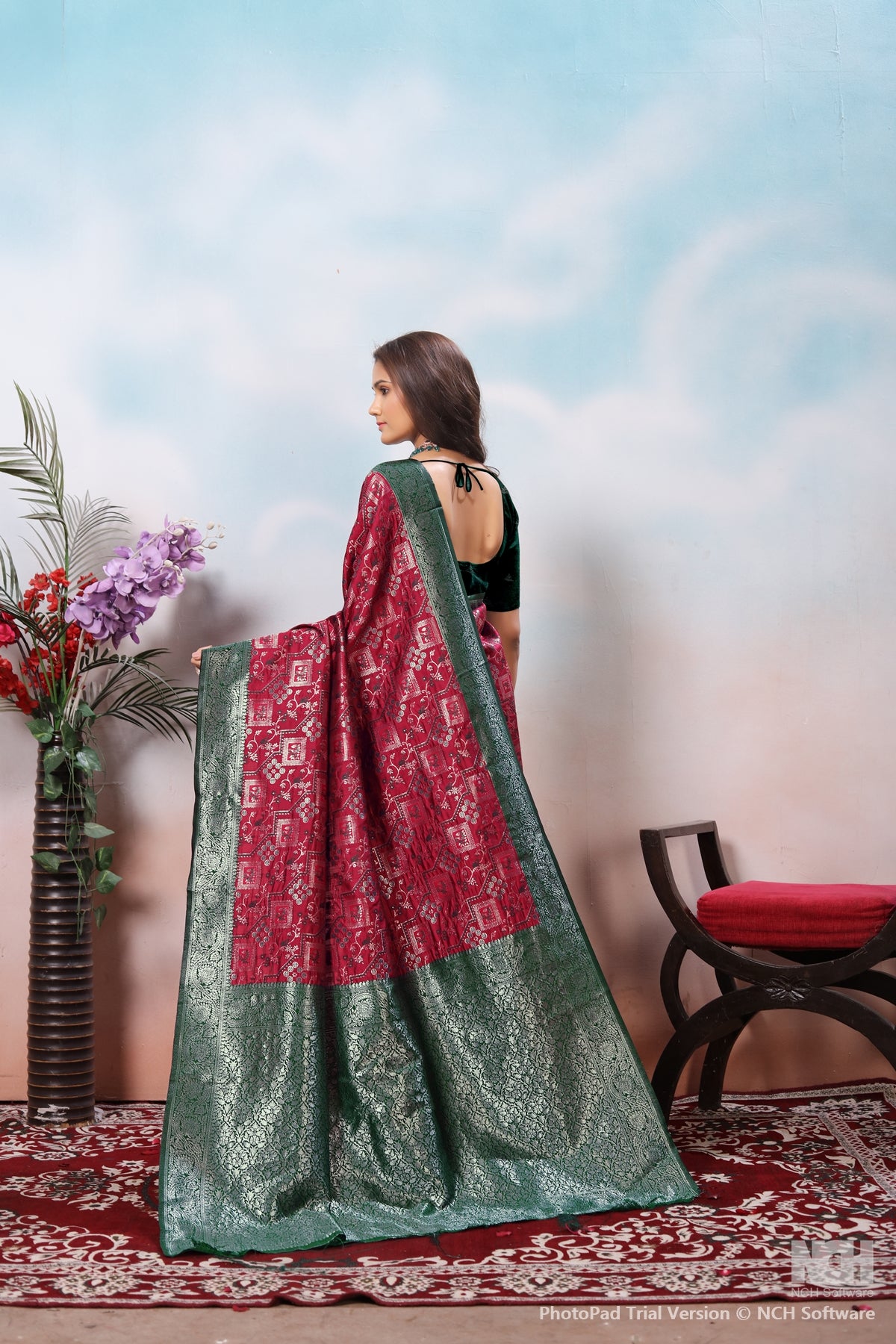 Maroon Silk Saree for Women – Traditional & Elegant Ethnic Wear
