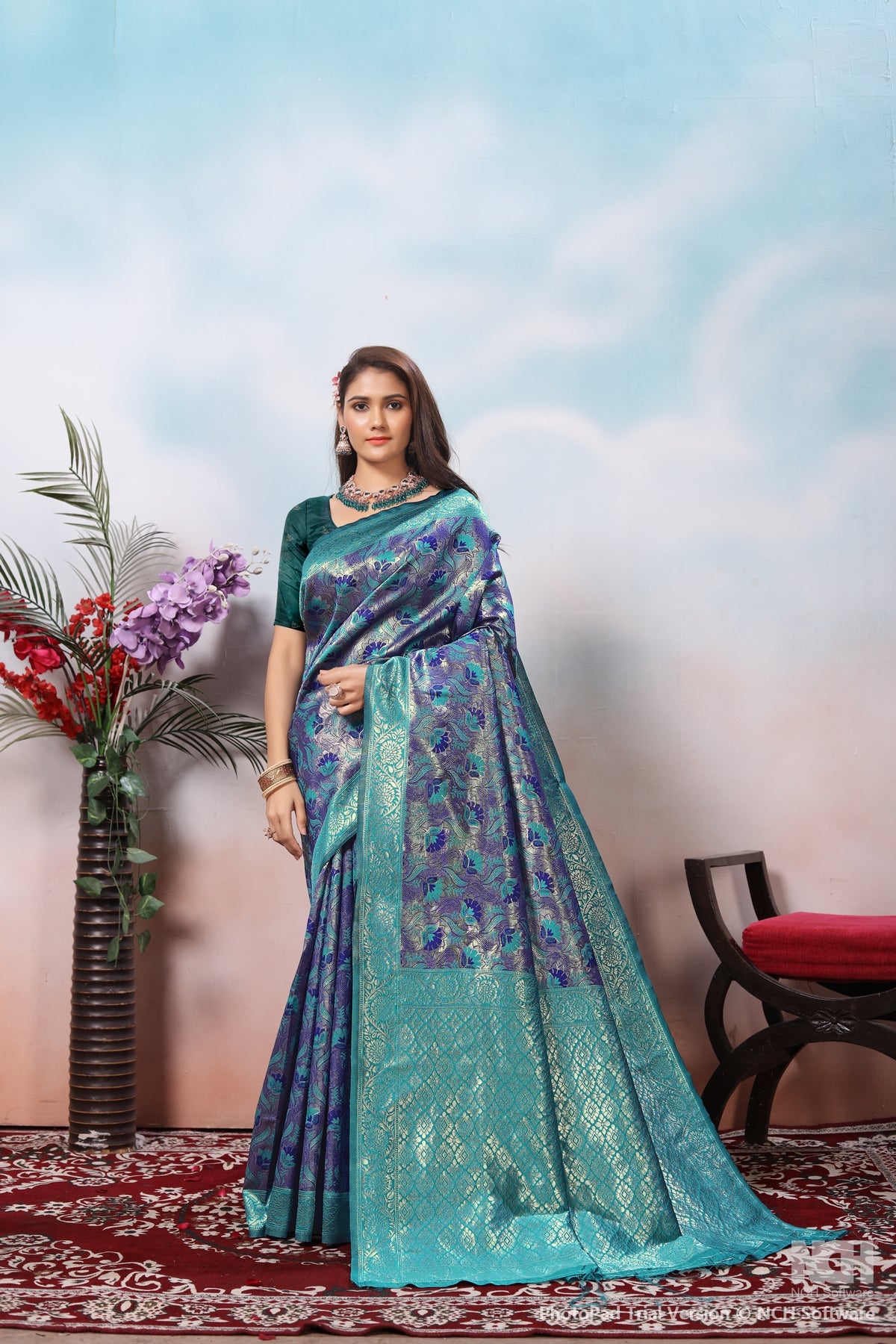 Navyblue Silk Saree for Women – Traditional & Elegant Ethnic Wear