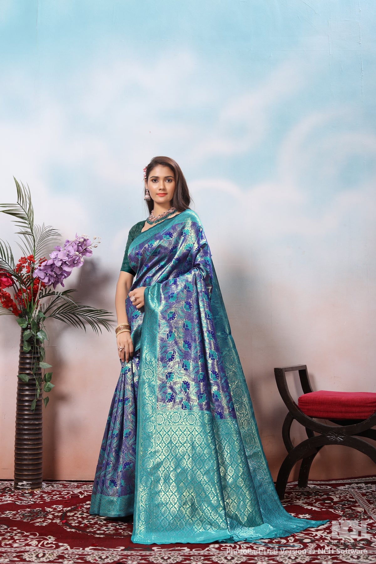 Navyblue Silk Saree for Women – Traditional & Elegant Ethnic Wear