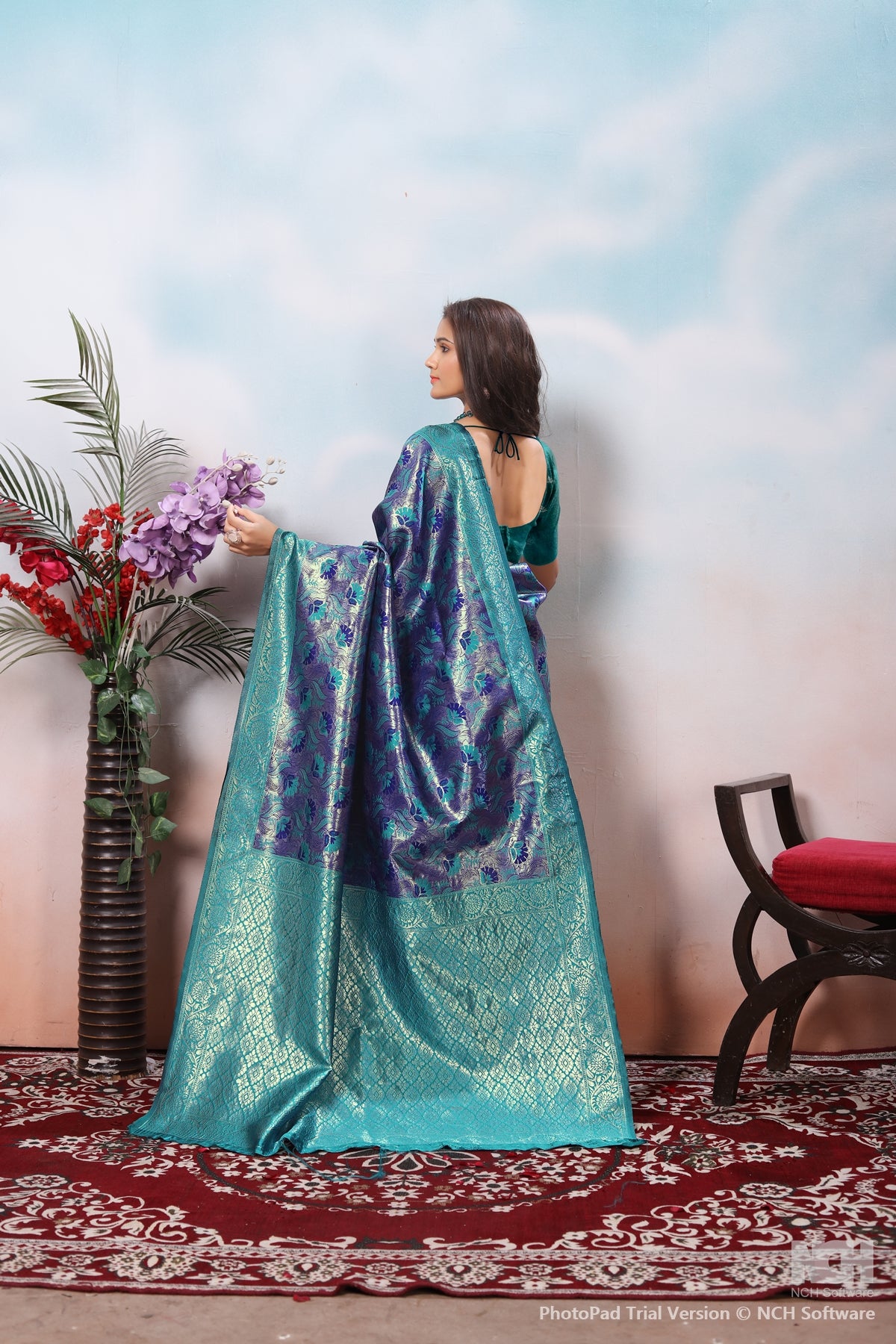 Navyblue Silk Saree for Women – Traditional & Elegant Ethnic Wear